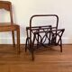 Vintage rattan magazine rack