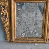 Miroir Louis XIV d'époque XVIIIème en bois doré 60x84cm