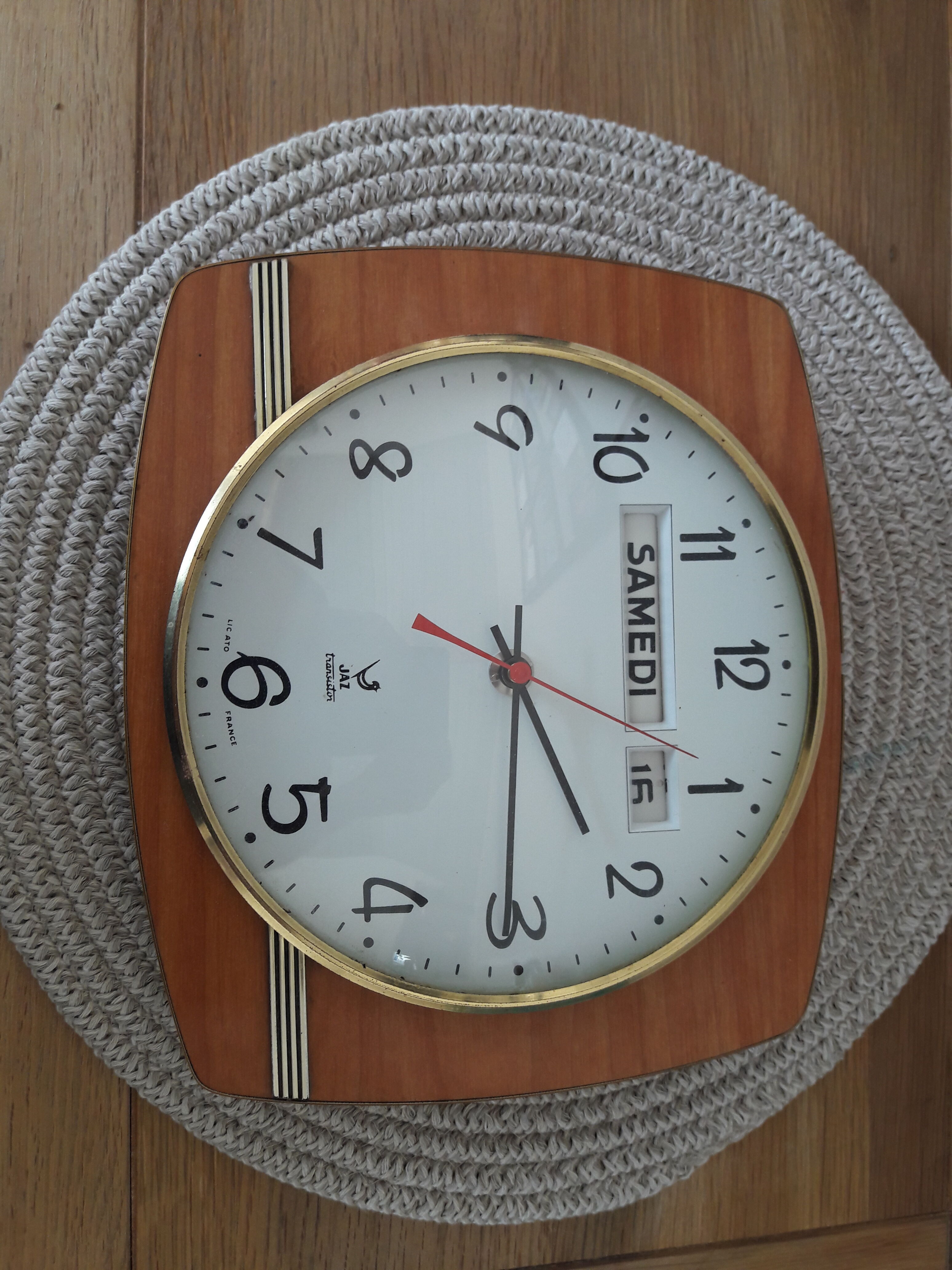 Vintage formica wall clock