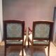 Pair of restoration mahogany armchairs