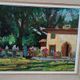Landscape oil on panel Giuseppe Cavallini (Livorno 1916-2000) Villa Fabbricotti