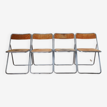 Set of 4 velvet chairs