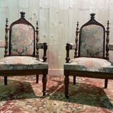 Pair of Gothic style armchairs