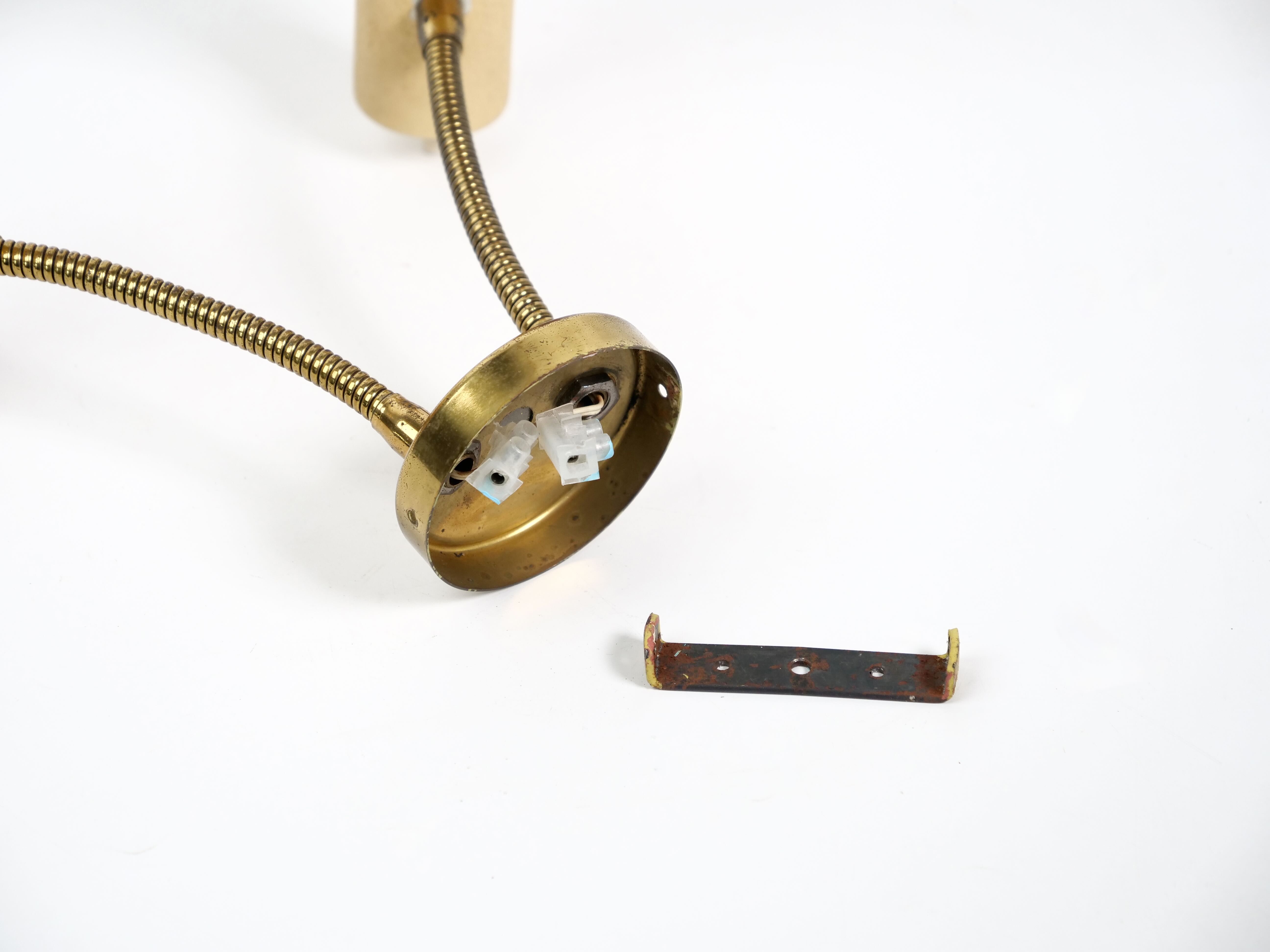 Italian wall lamp double flexible 1950