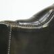 Vintage cowhide leather Chesterfield wingback armchair in a green colour