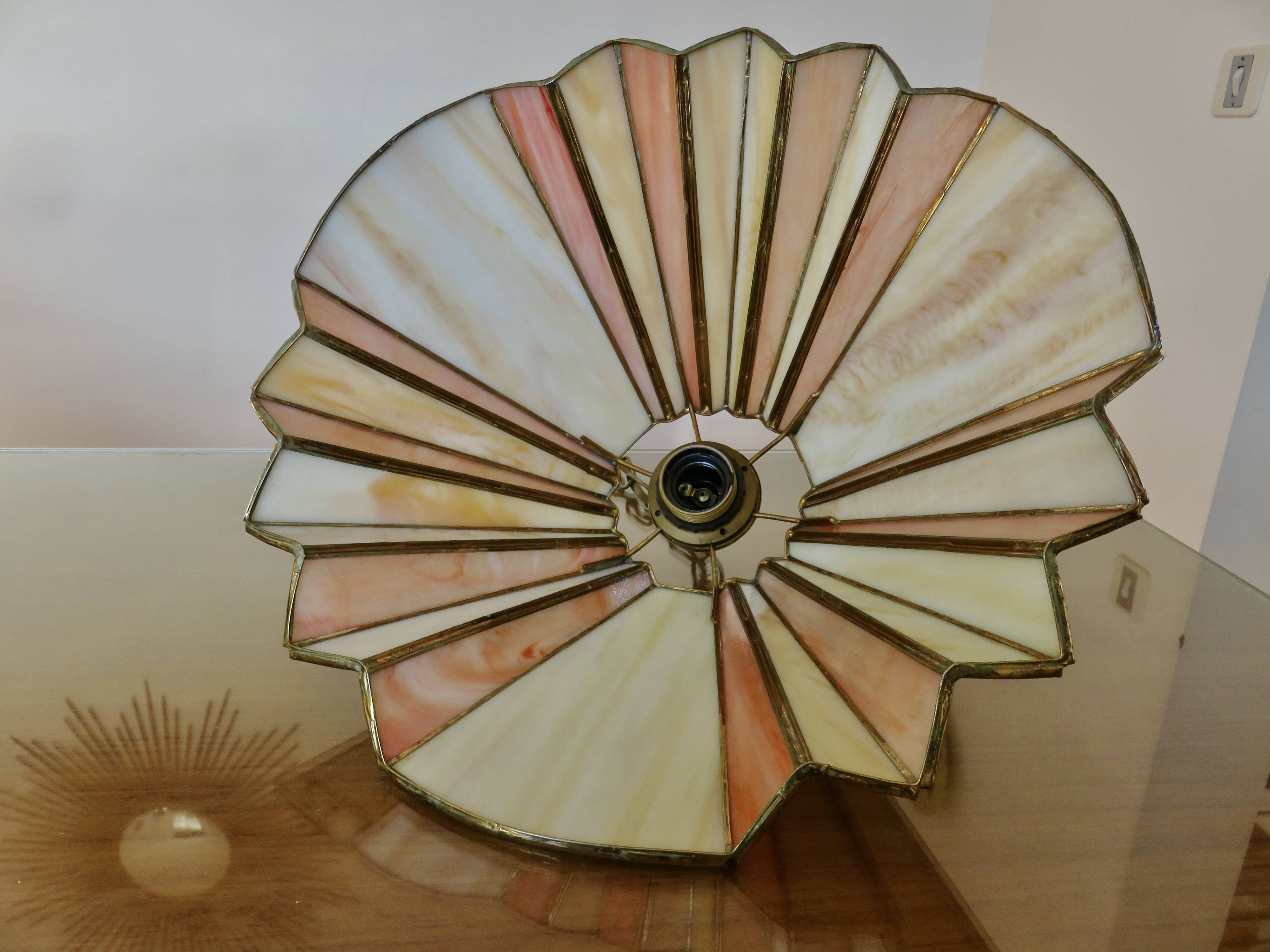 Suspension in glass paste and brass, 1970s