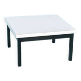 Table basse style Memphis années 80, table d'appoint noir et blanc