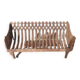 Old gate cradle with cast iron logs