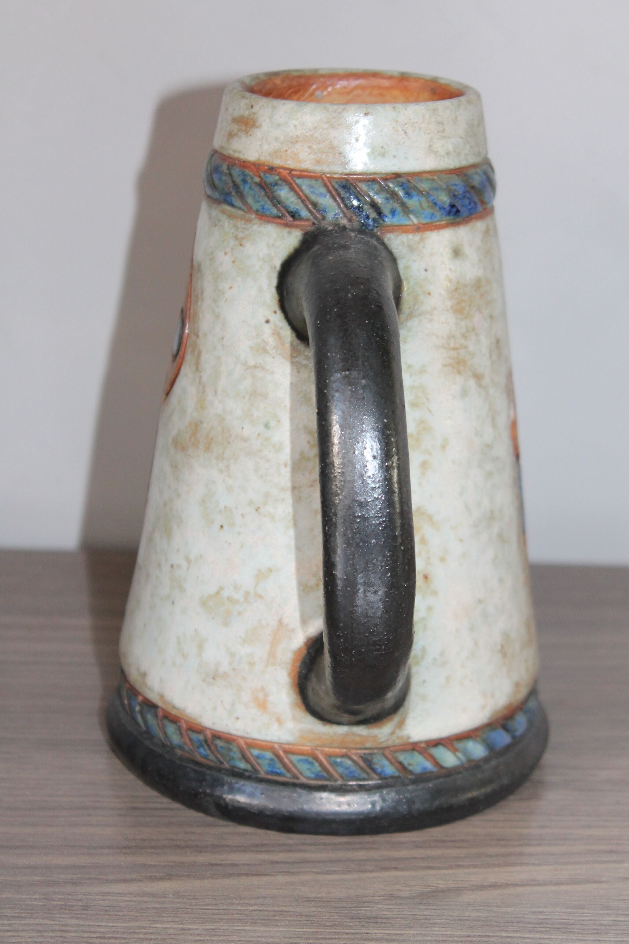 Old pitcher in grés signed and numbered dubois