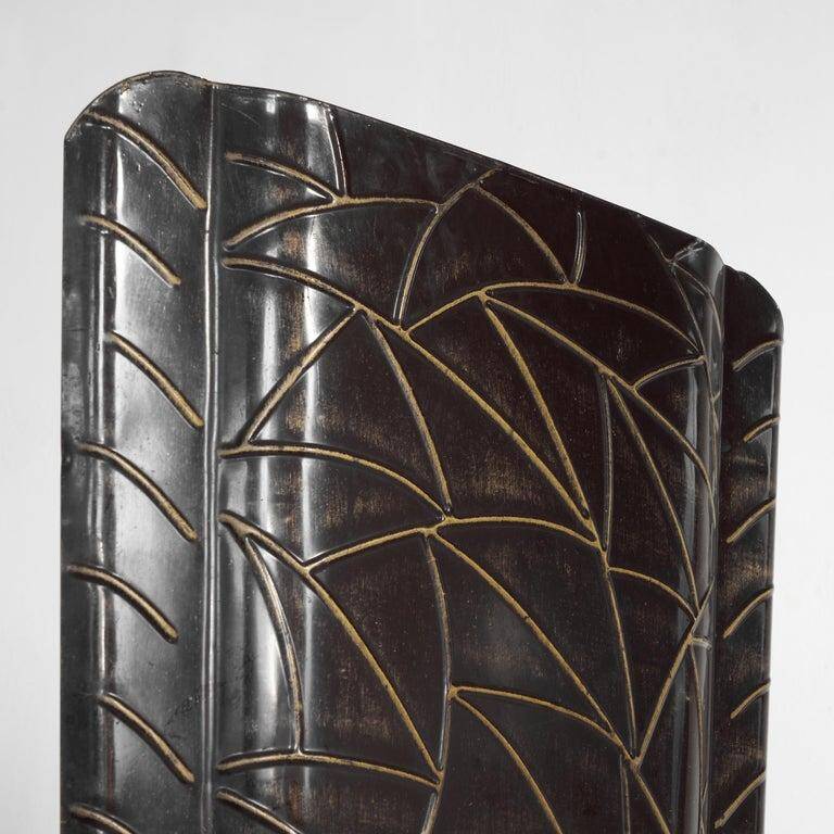 Art Deco fire screen in tin, 1940s