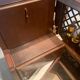 Vintage corner bar with fridge, corner unit/sink