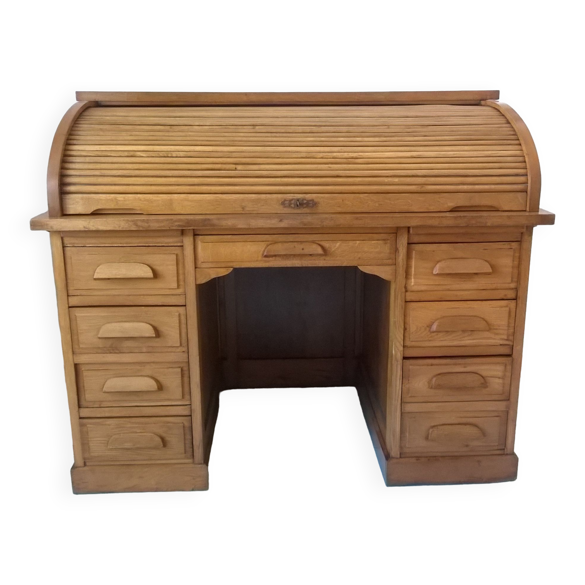 American desk with oak curtain