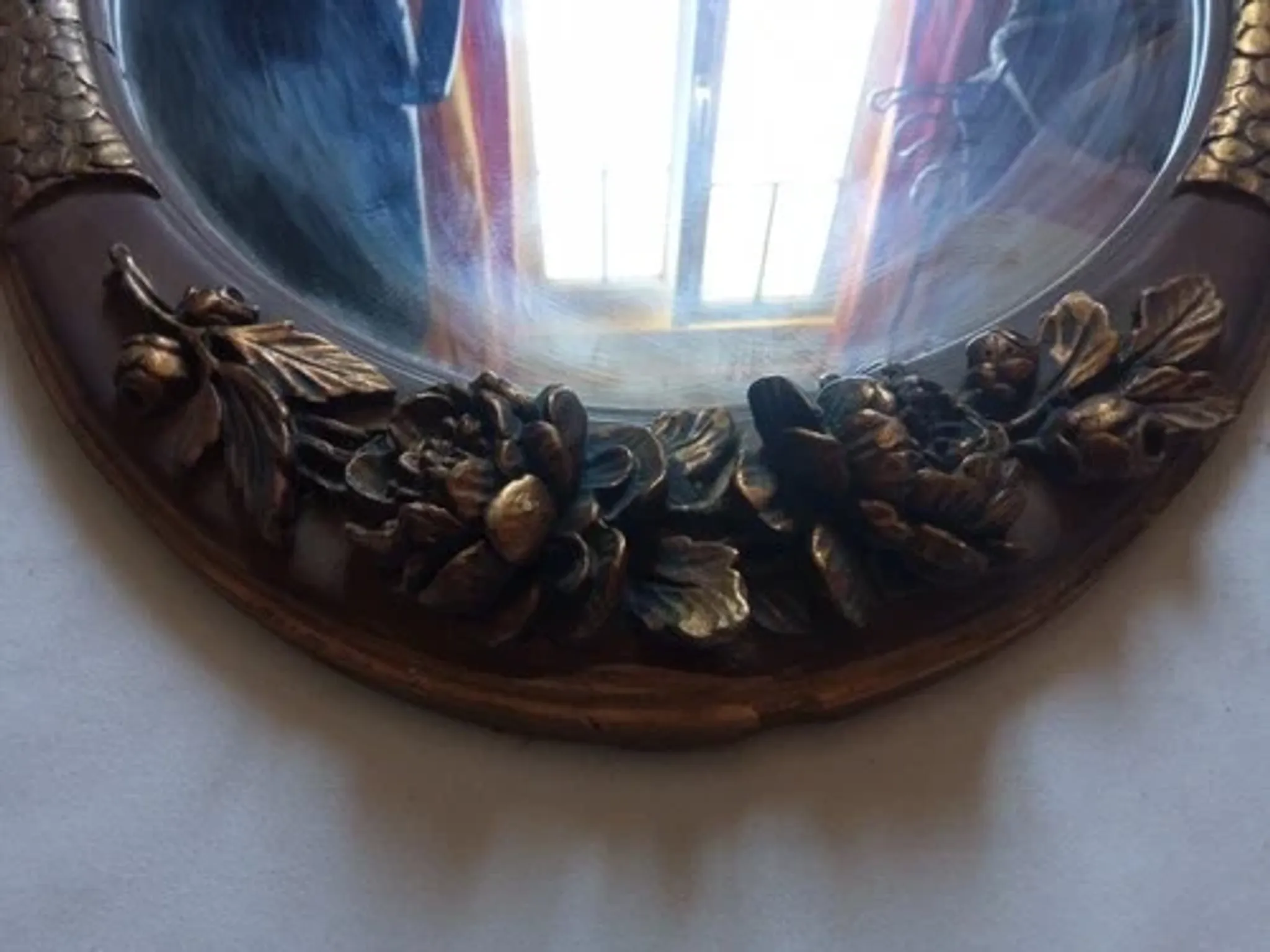 Important wooden wall mirror with stucco in Art Deco style/period - 65 x 44 cm