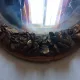 Important wooden wall mirror with stucco in Art Deco style/period - 65 x 44 cm