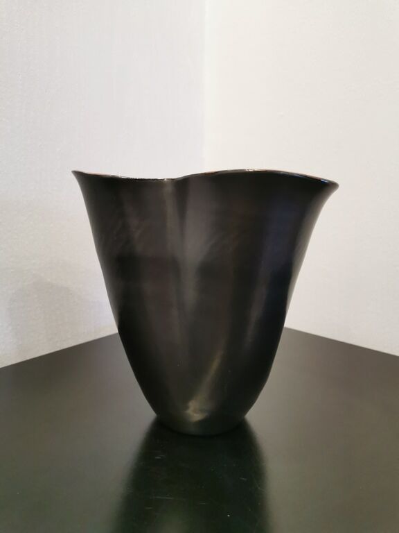 Vase Elchinger noir et bordeau