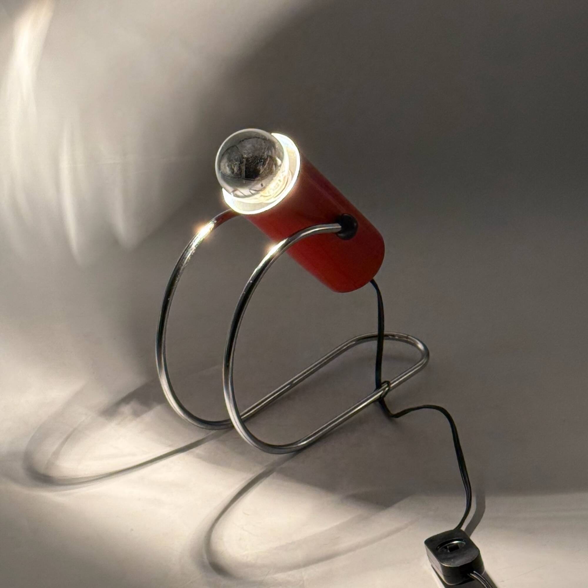 Rare 'Tube' Adjustable Table Lamp by Targetti Sankey, 1970s
