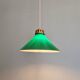 Art Deco pendant light in conical green opaline, 1920s-30s