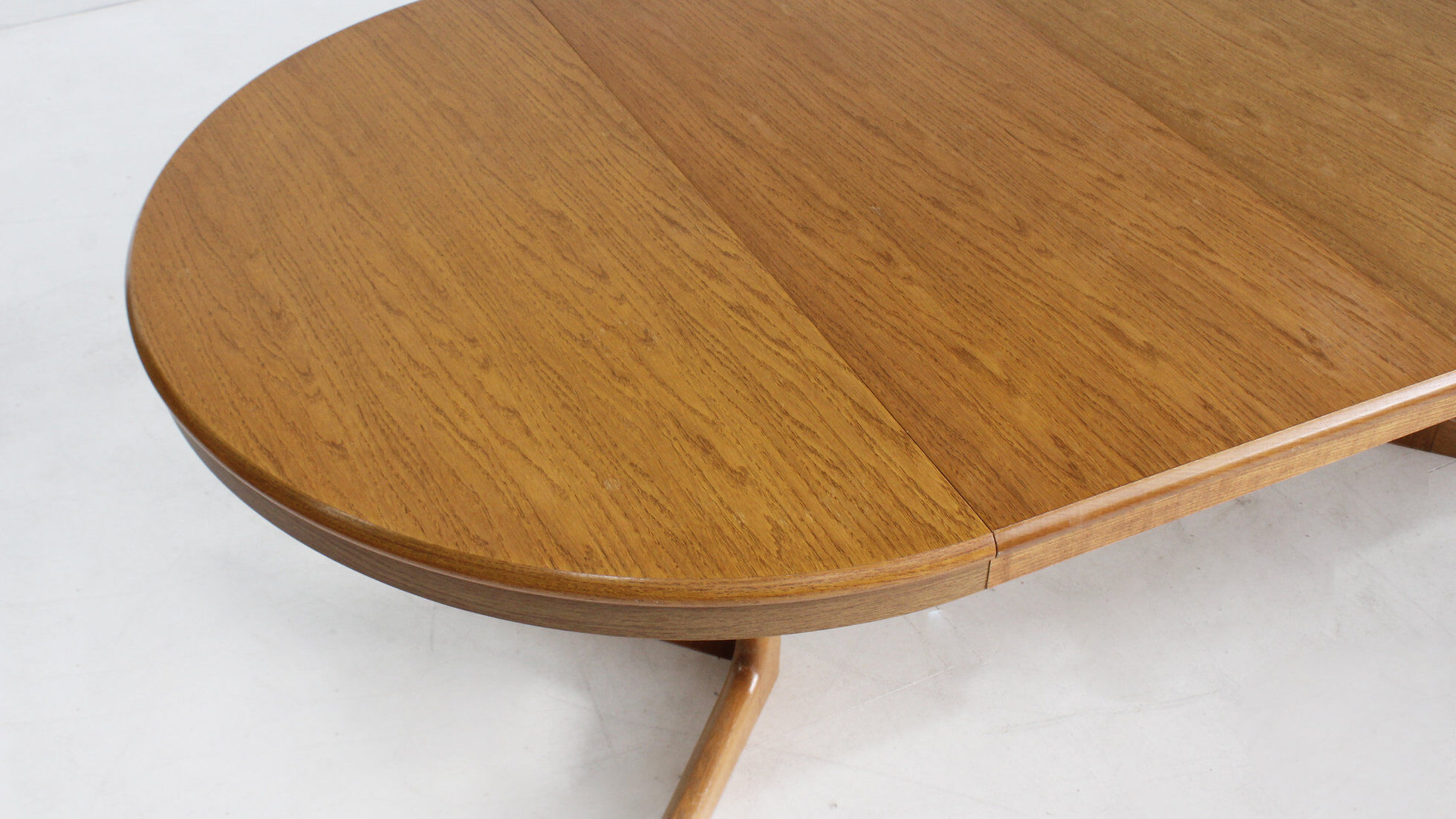 Vintage Danish round extendable dining table 1960s