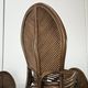 Ensemble table et quatre chaises en osier et bambou par Vivai Del Sud, 1970