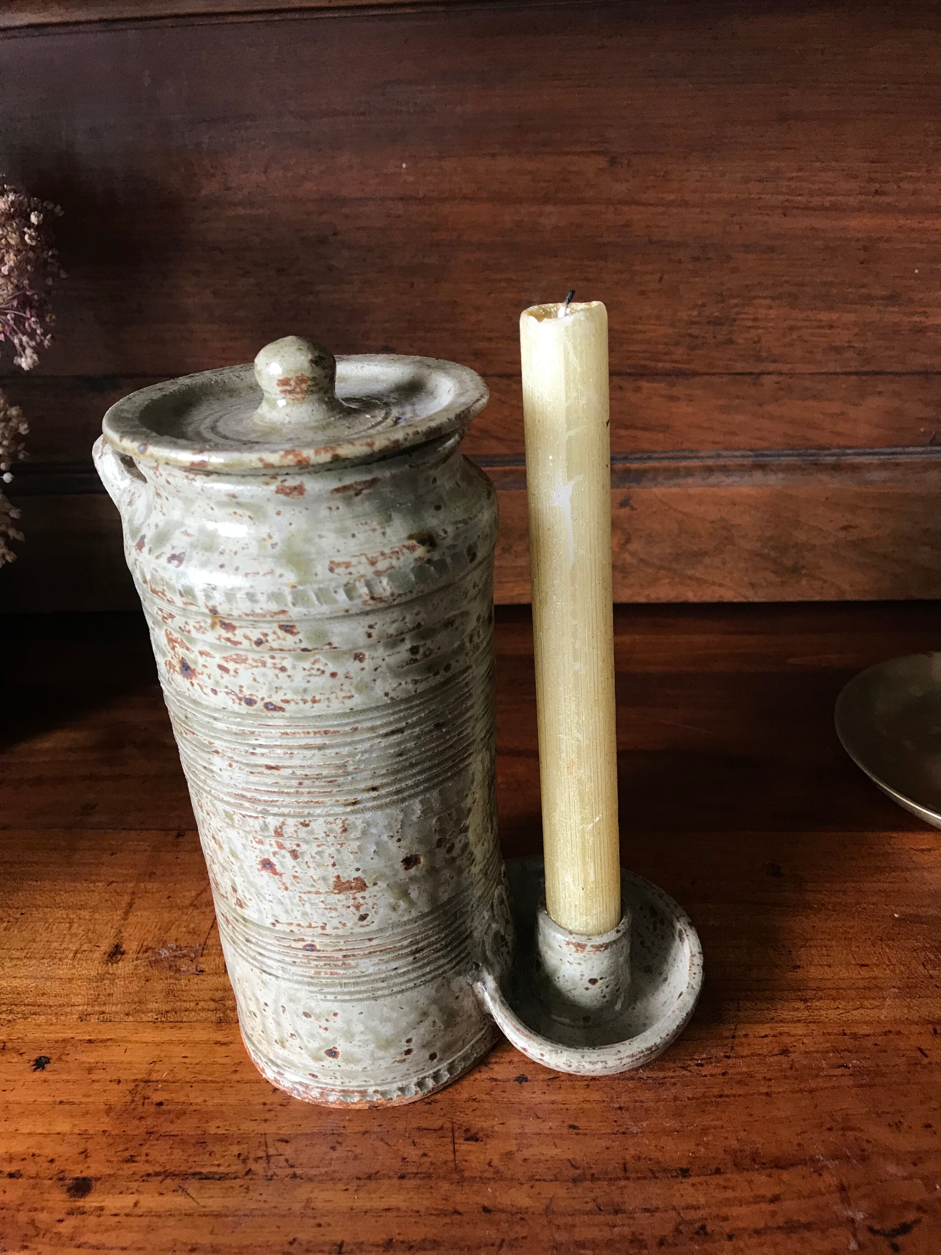 La Hulotte ceramic candlestick