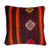 Vintage turkish kilim cushion cover , 40 x 40 cm
