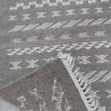Handmade gray carpet 56x100cm