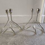 Pair of twisted candlesticks