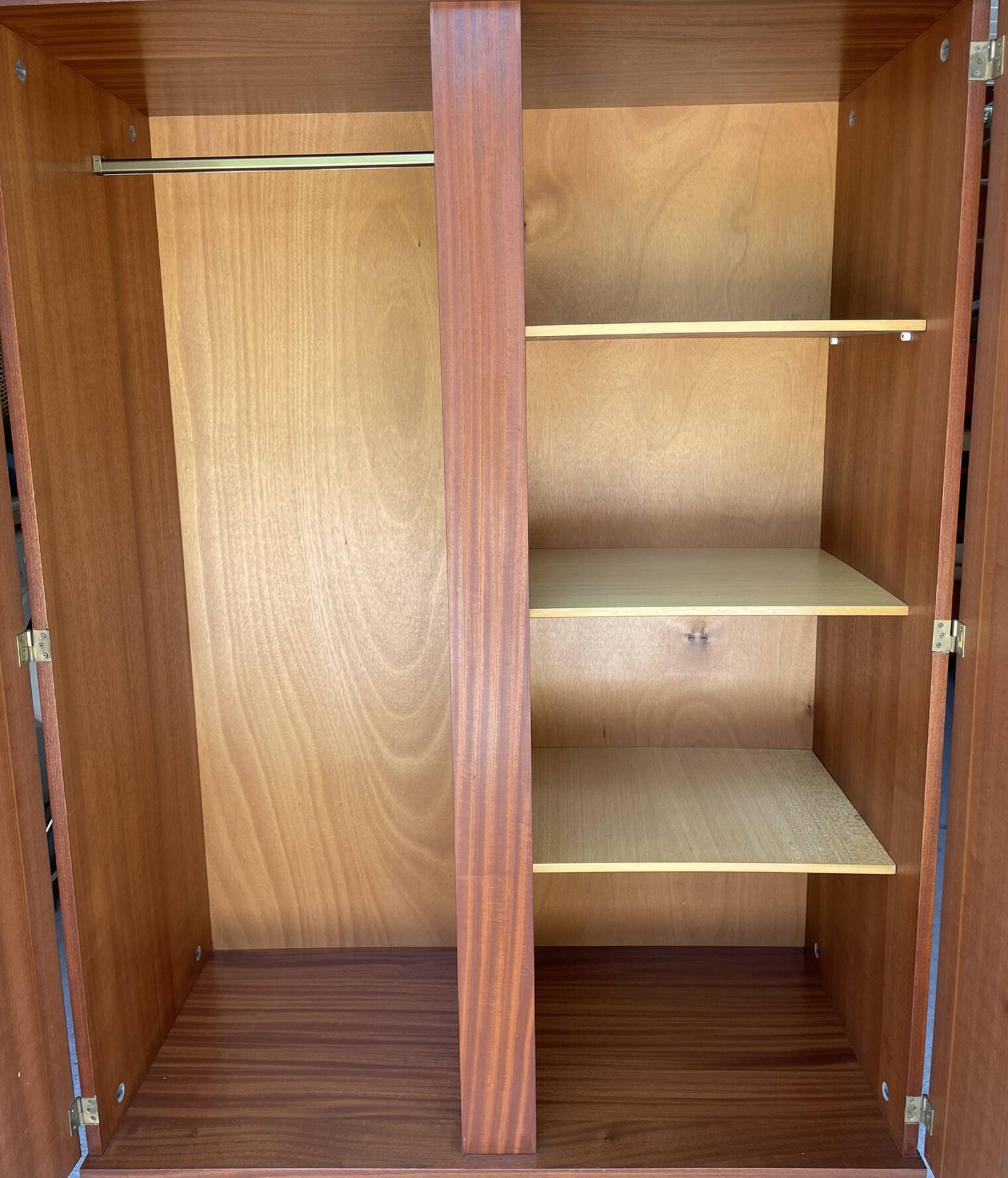 Armoire Penderie Pieds fuseaux Capelle Vintage Scandinave Années 60