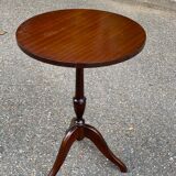 Solid walnut wood tripod side table