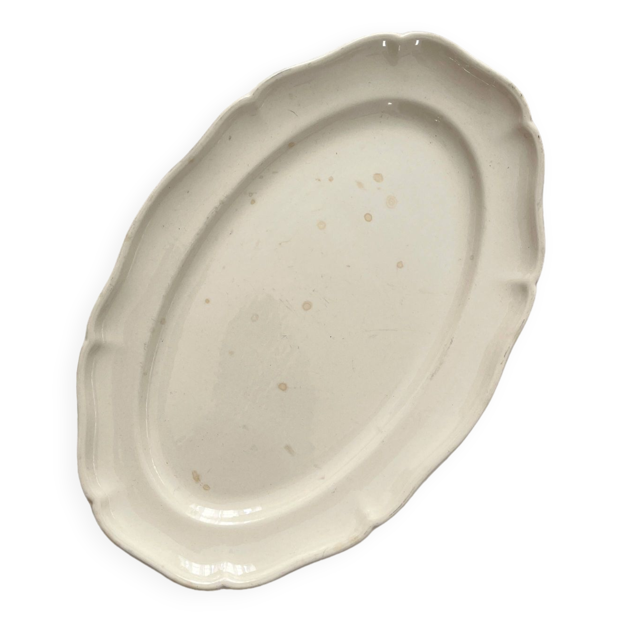 Villeroy and Boch ivory earthenware scalloped oval dish