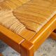 Set de 8 chaises en orme et paille Maison Regain