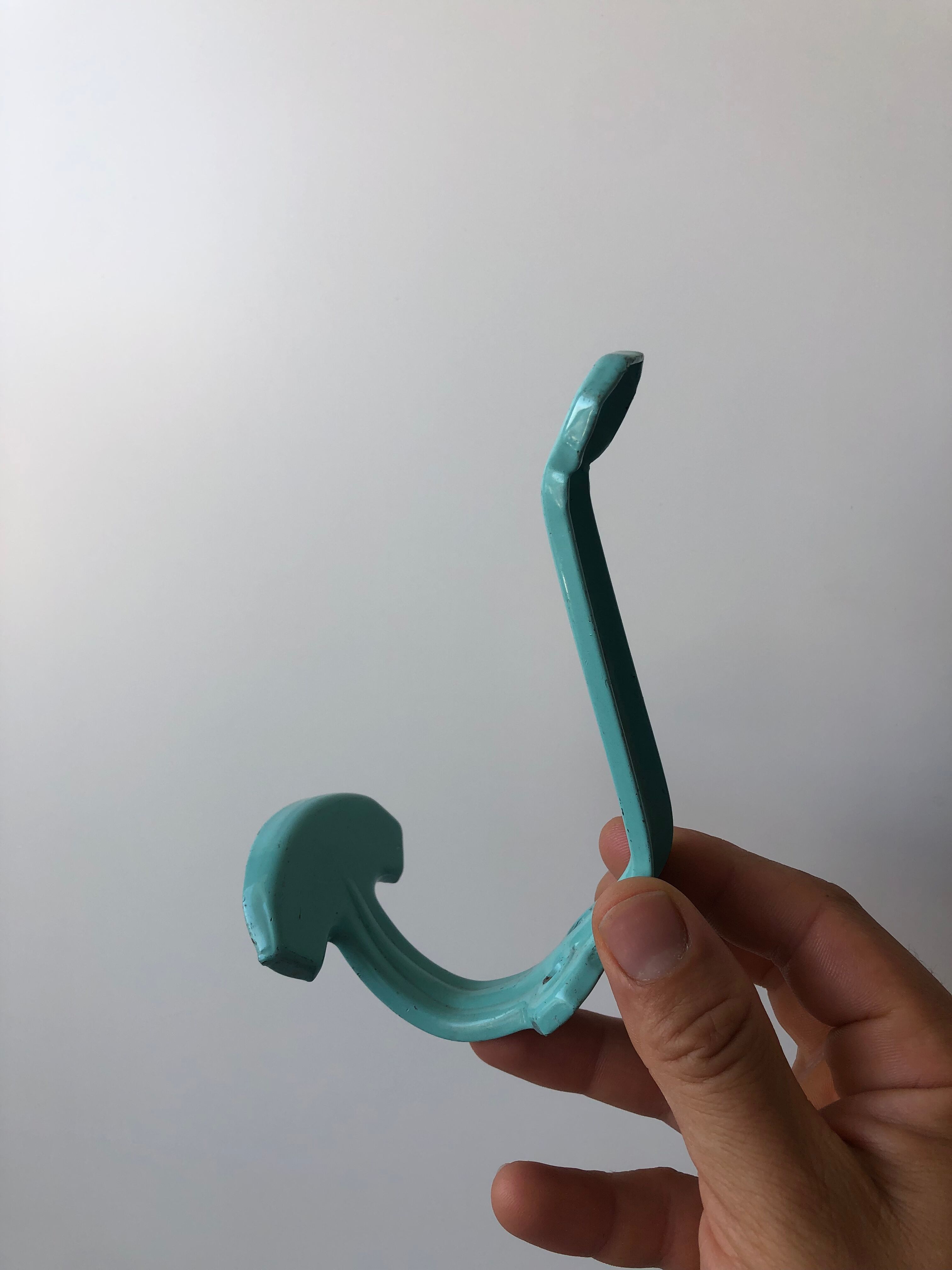 Vintage enamelled metal hook