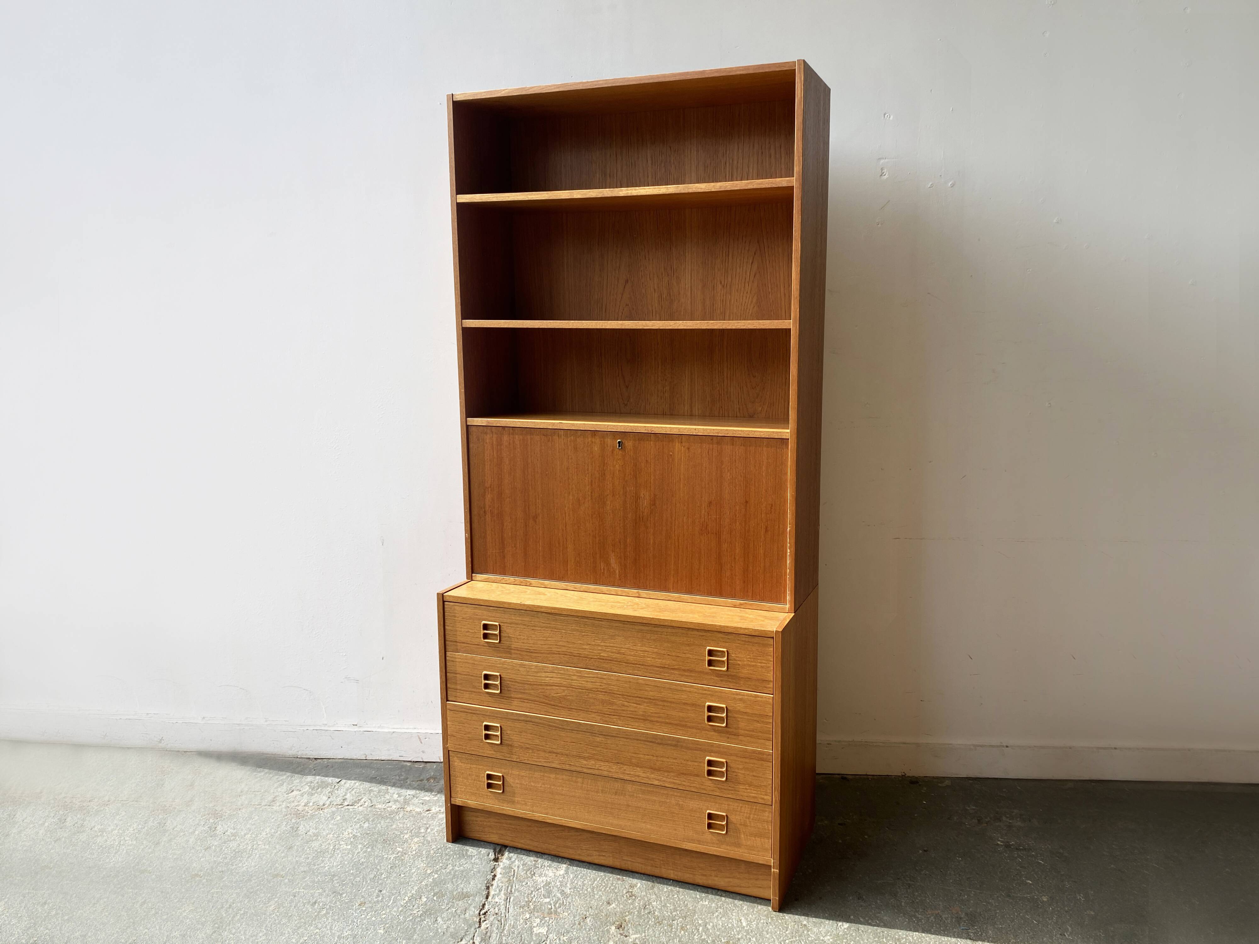 Mid-century teak wall unit by Sejling Skabe, Denmar