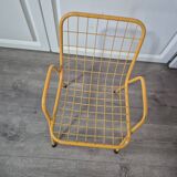 Vintage yellow metal children's chair