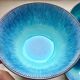 4 Bols en grès japonais émaillé turquoise Neufs