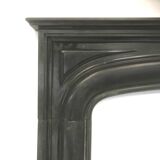 Old fireplace in black marble Louis Philippe