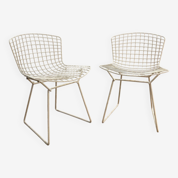 Paire de chaises de H. Bertoia modèle Wire
