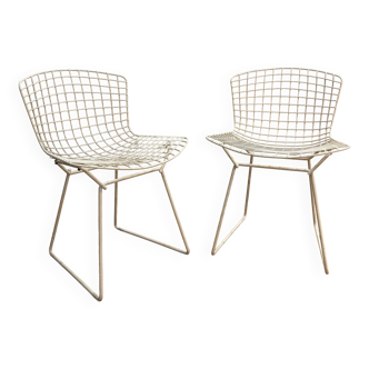 Paire de chaises de H. Bertoia modèle Wire