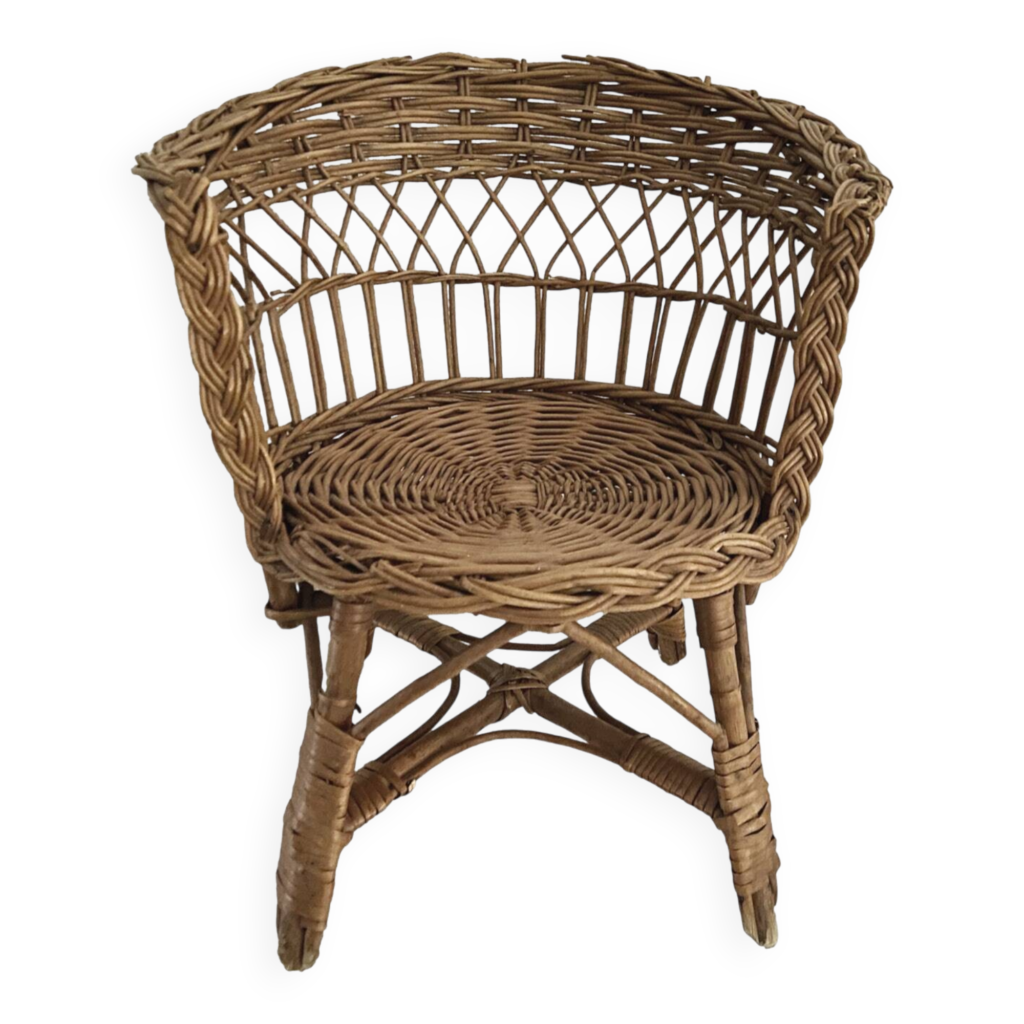 Children's rattan armchair – 1960s