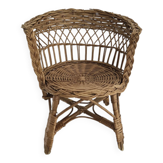 Children's rattan armchair – 1960s
