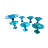 Dessert set blown glass