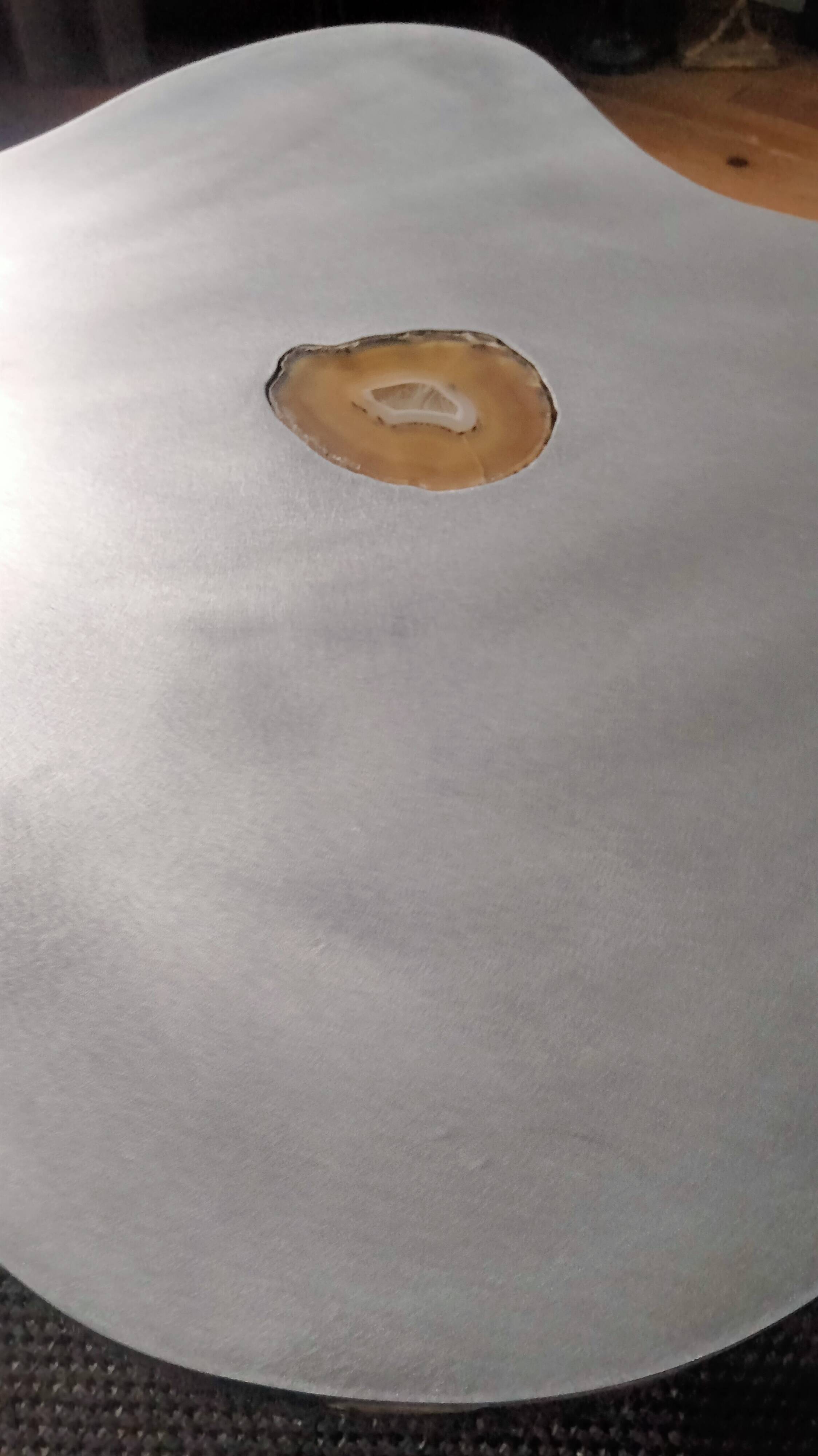 Stainless steel/agate/aluminum side table