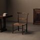 Auvergnat armchair in wood and straw, folk art, 19th century