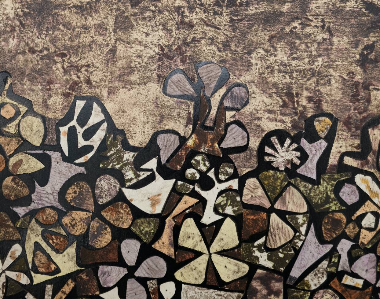 Jean dubuffet: garden of quite-vite - original signed stencil