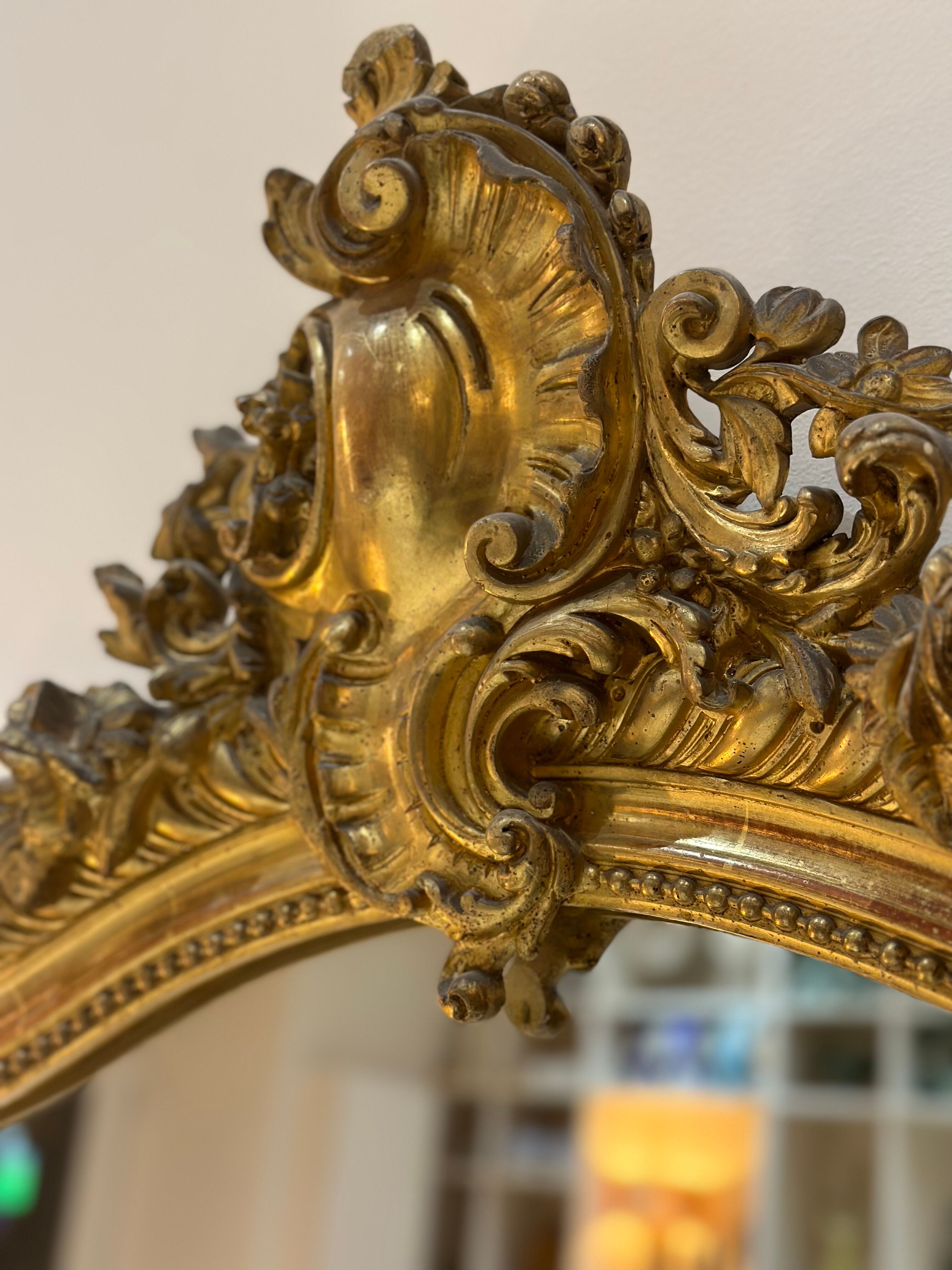 Large old mirror louis Philippe