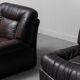 Paire de fauteuils en cuir panarea lev&lev 70s vintage