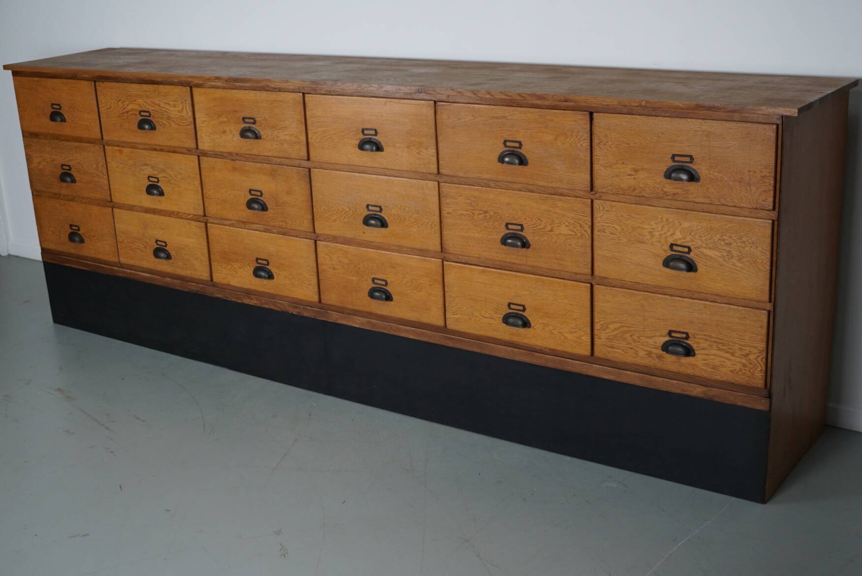 Large Vintage Dutch Oak Shop Cabinet / Sideboard, 1950s