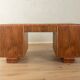 Double pedestal desk, Art Deco, 1930s, walnut veneer