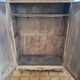 Antique wardrobe, vintage wooden dressing cabinet.