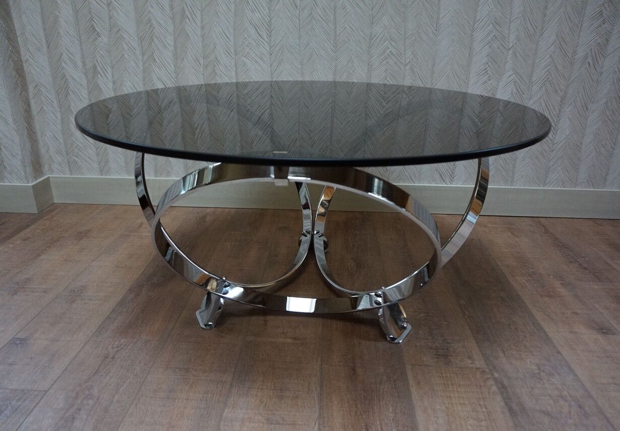 Mid-Century Space Age Round Coffee Table by Knut Hesterberg, 1960s